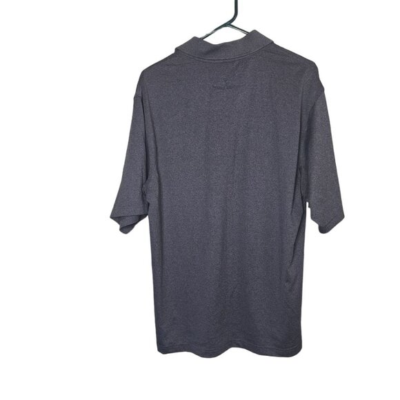 Pebble Beach Collared Polo Shirt Performace Mens Medium Golf Gray Short Sleeve - Picture 6 of 7